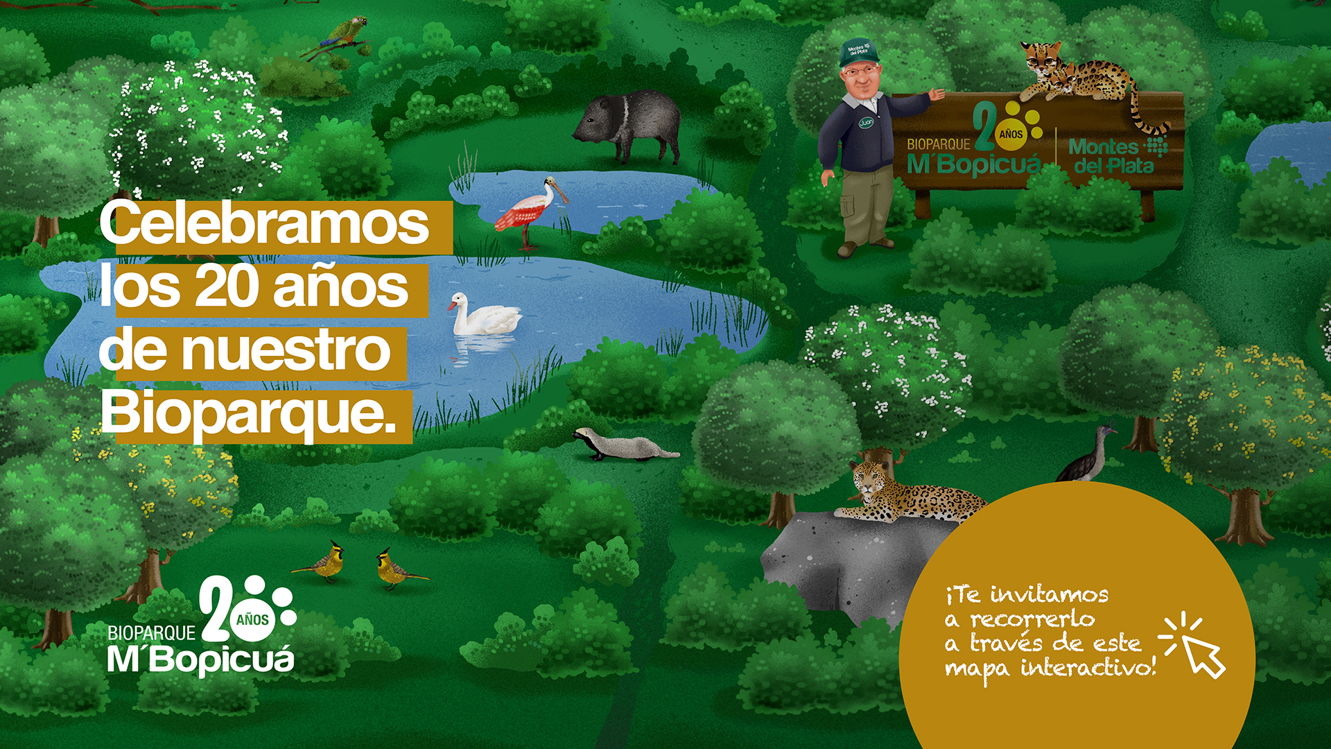 Montes del Plata celebra los 20 años de su Bioparque M’Bopicuá con una campaña de sensibilización sobre fauna autóctona